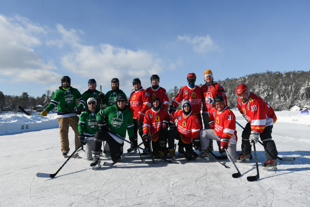 Yaroslavl Bears Hockey Team Plays in the Lake Champlain Pond Hockey Tournament Colchester Vermont
