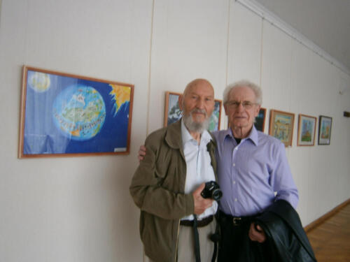 Artist Vladimir Reutov and Larry Stevens